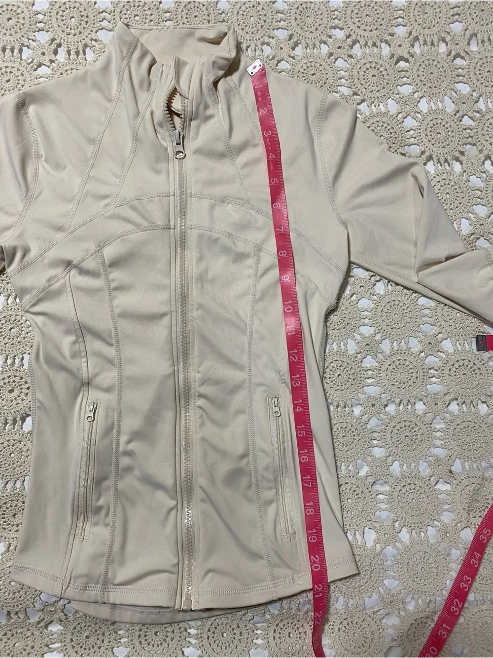 Women's Cream Full-Zip bbl style Active Jacket